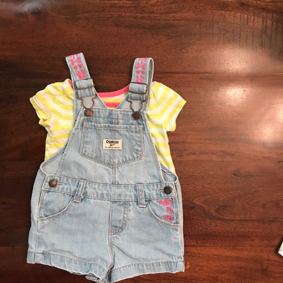 Girls OshKosh Shortalls - sz 18 mos. - Picture 7 of 7
